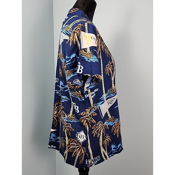 Tampa Bay Rays Reyn Spooner Shirt Medium Blue Button Up MLB Baseball Hawaiian - Picture 5 of 10